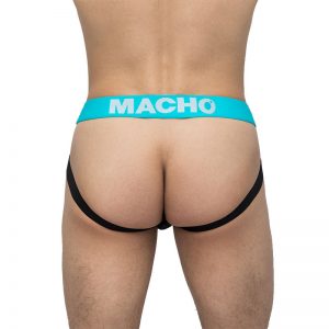 MACHO – MX200A JOCKSTRAP PRETO E AZUL