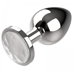 COQUETTE ANAL PLUG METAL TRANSPARENTE L 4 X 9CM