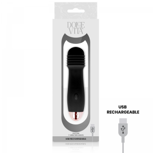 DOLCE VITA RECARREGÁVEL VIBRADOR THREE PRETO 7 VELOCIDADES