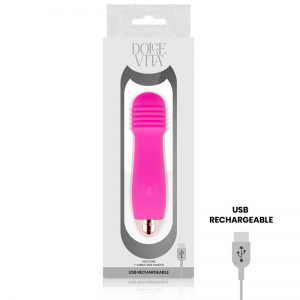DOLCE VITA RECARREGÁVEL VIBRADOR THREE ROSA 7 VELOCIDADES