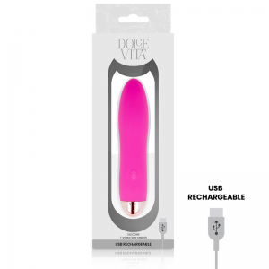 DOLCE VITA RECARREGÁVEL VIBRADOR FOUR ROSA 7 VELOCIDADES