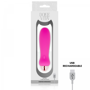 DOLCE VITA RECARREGÁVEL VIBRADOR FIVE ROSA 7 VELOCIDADES