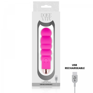 DOLCE VITA RECARREGÁVEL VIBRADOR SIX ROSA 7 VELOCIDADES